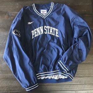 VINTAGE PENN STATE NAVY REEBOK WIND BREAKER JACKET